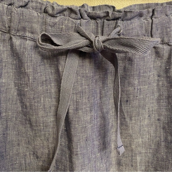 Coldwater Creek Linen  Chambray Skirt Size Extra Large pockets - Picture 4 of 10